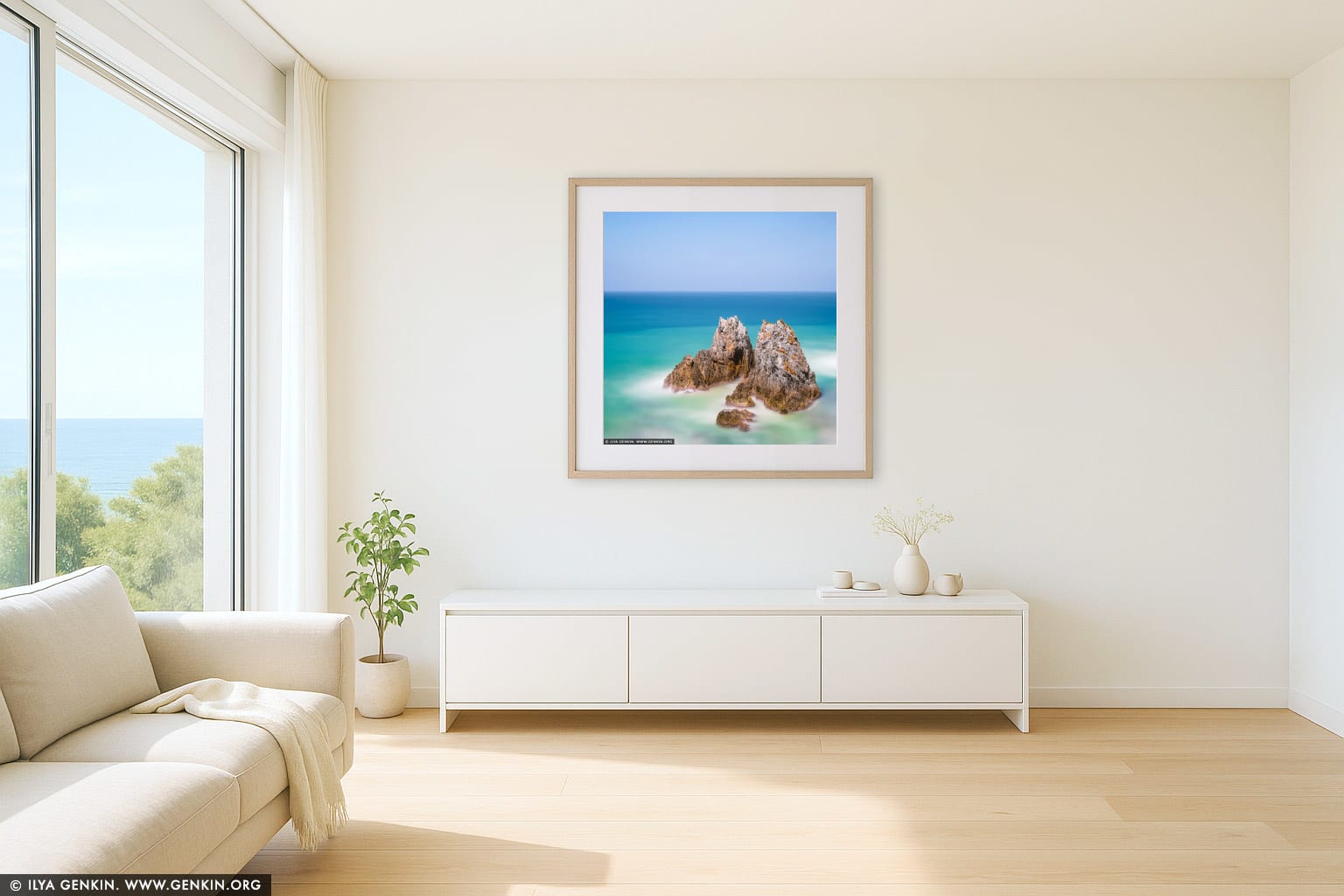 Quiet Strength, Camel Rock wall art in a luxury living room interior