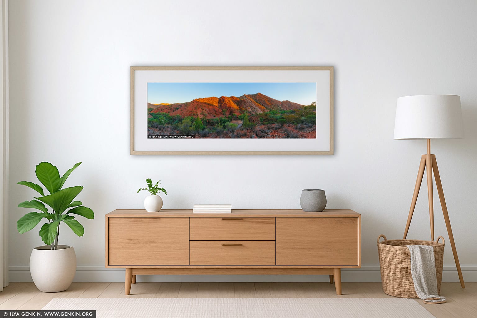 Walls of Brachina Gorge wall art in a contemporary living room interior