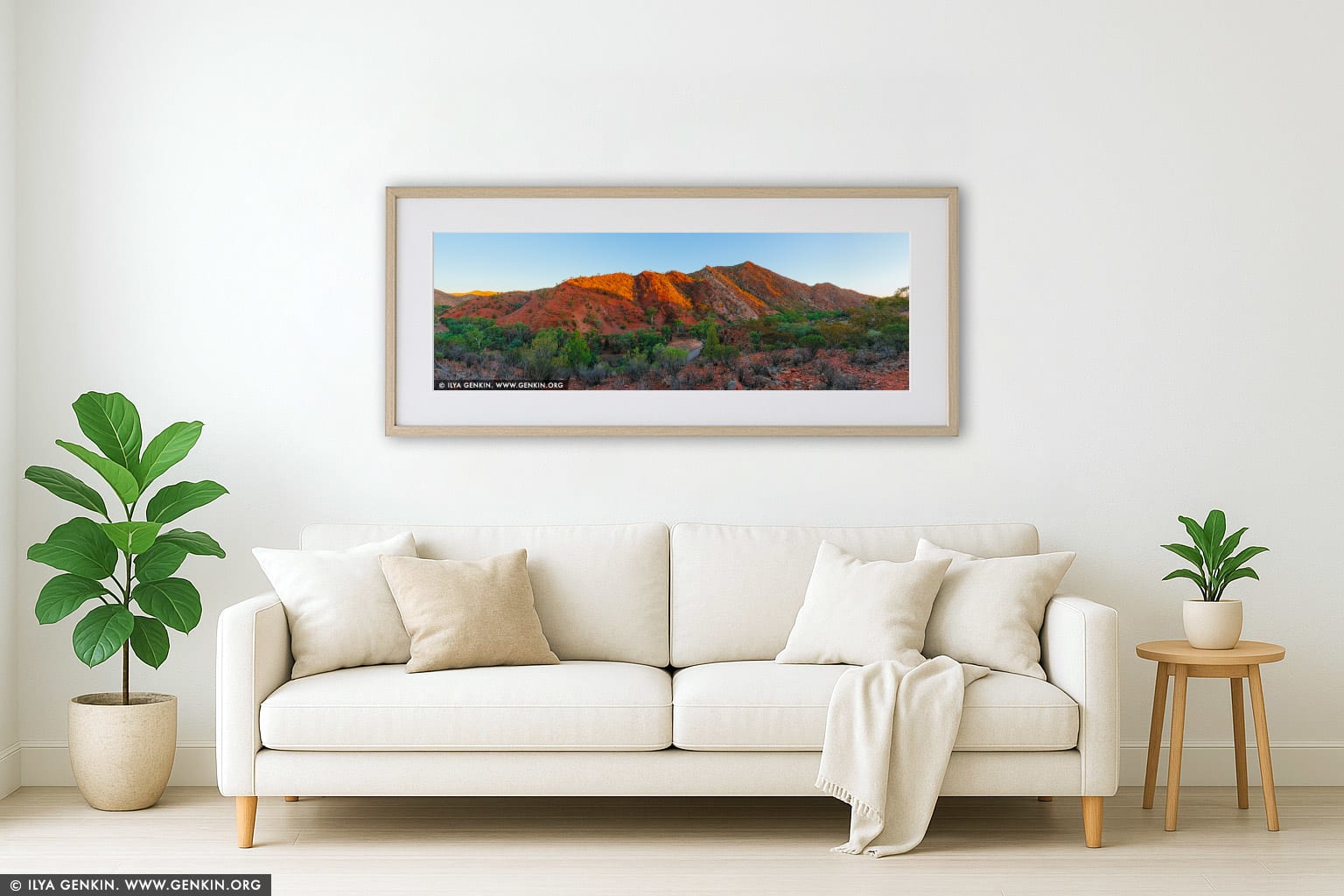Walls of Brachina Gorge wall art in a luxury living room interior