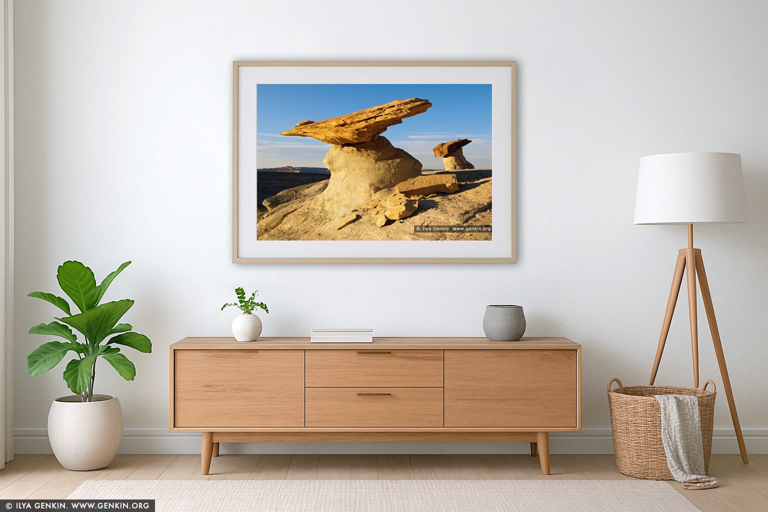 Sunset at Stud Horse Point wall art in a luxury living room interior