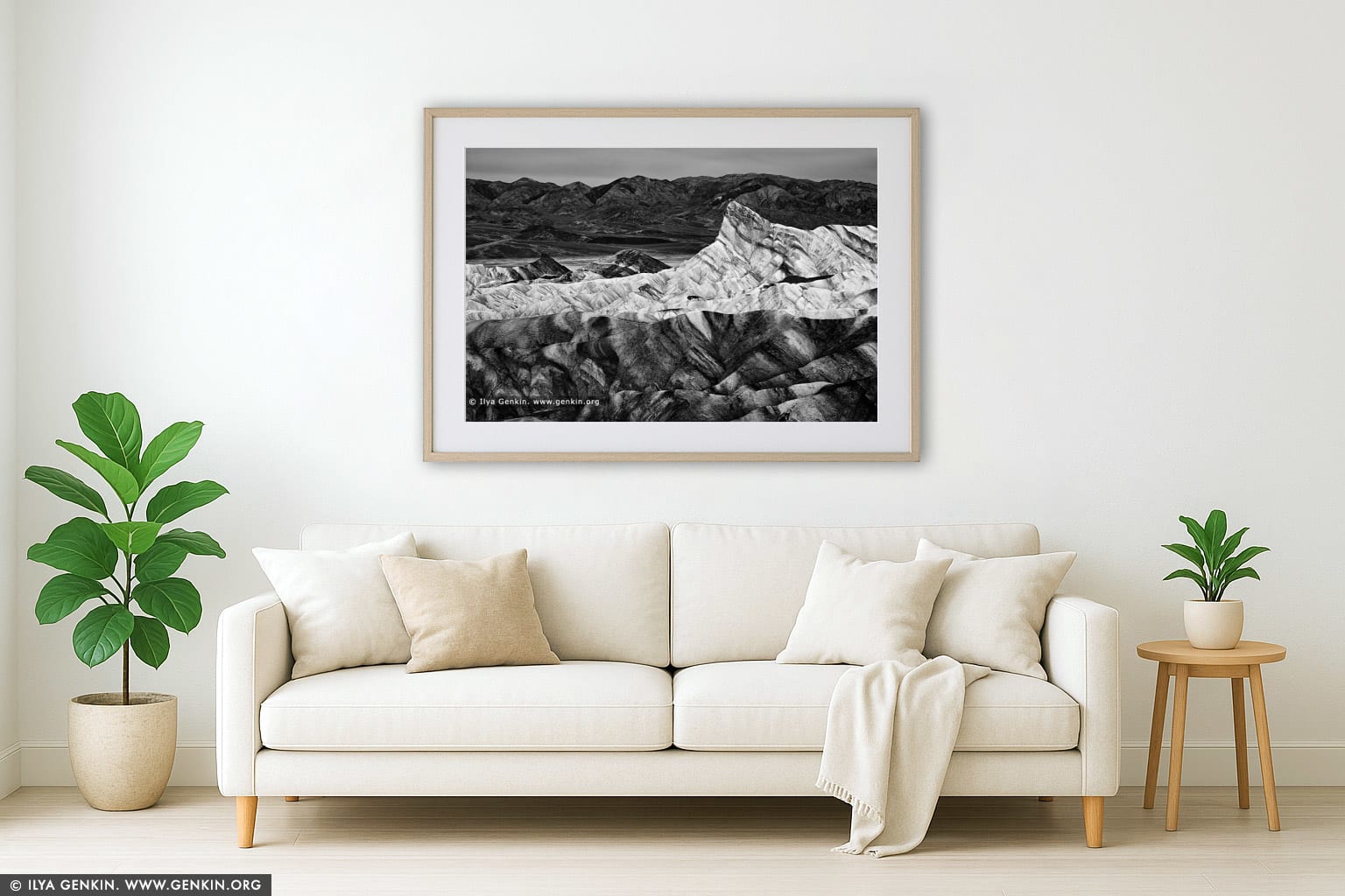 Zabriskie Point wall art in a contemporary living room interior