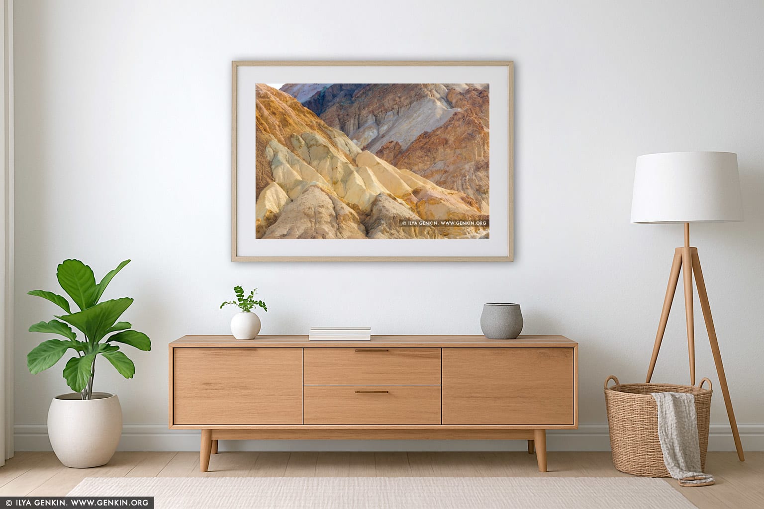 Colorful Artist's Palette wall art in a luxury living room interior