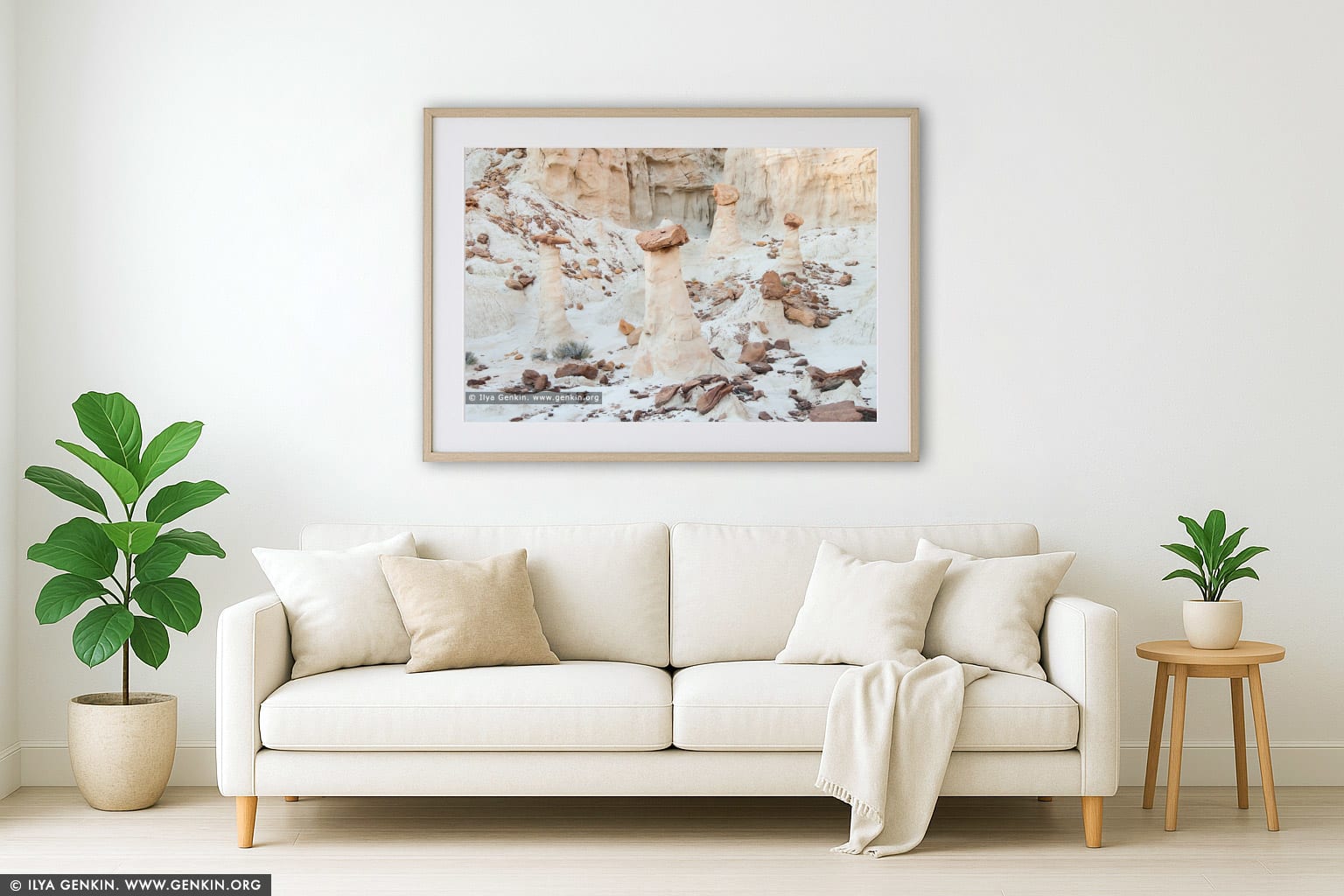 Hoodoos at Paria Rimrocks wall art in a luxury living room interior
