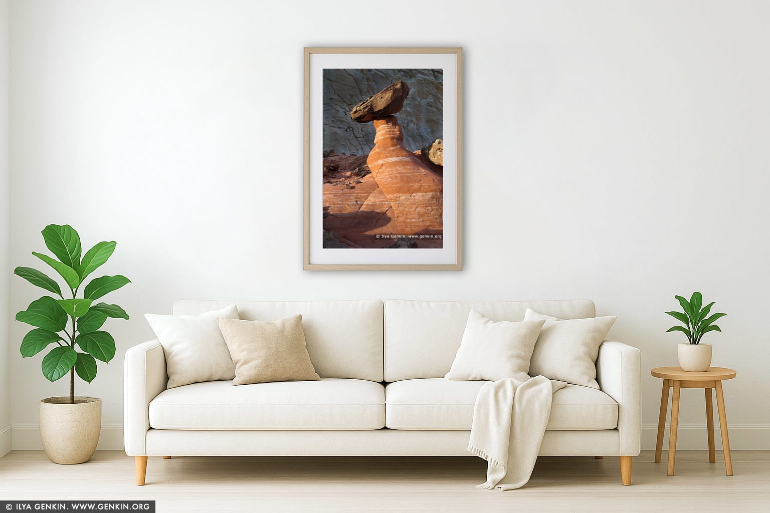 Paria Rimrocks Hoodoos wall art in a contemporary living room interior