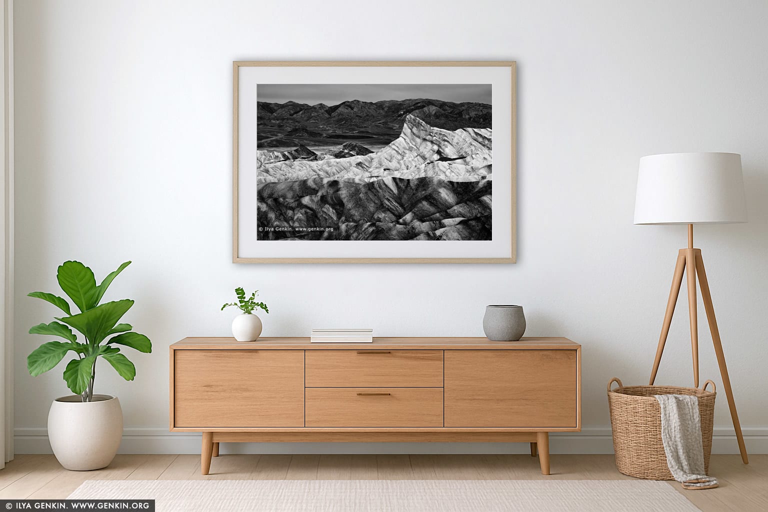 Zabriskie Point wall art in a luxury living room interior
