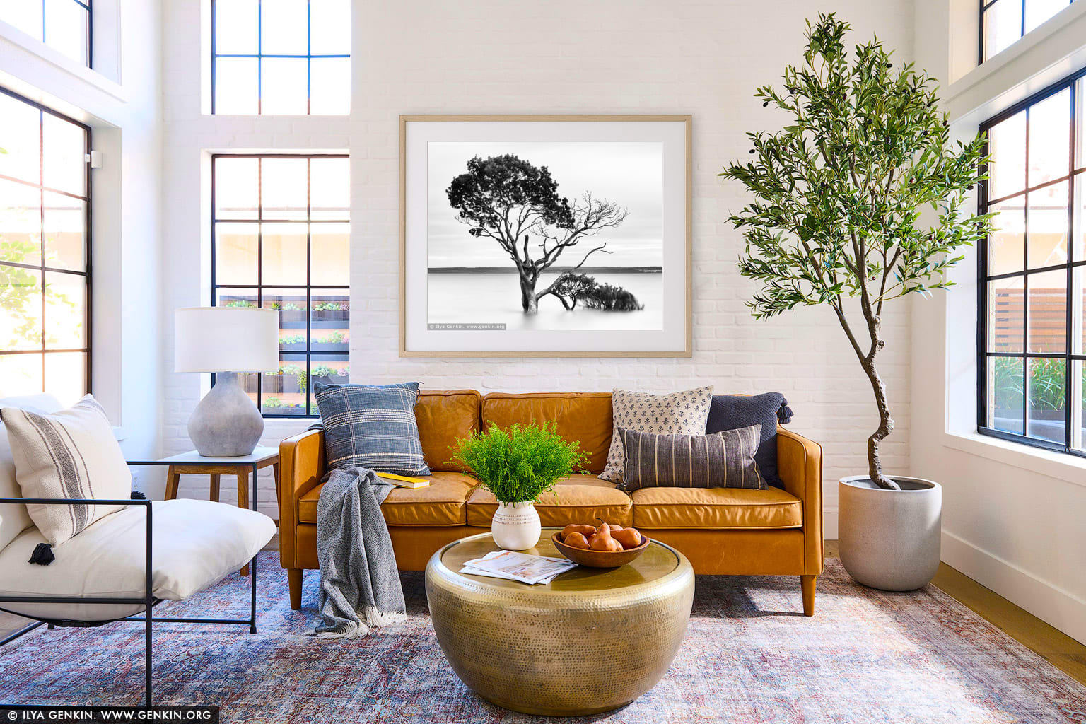 Mangroves at Tenby Point wall art in a luxury living room interior