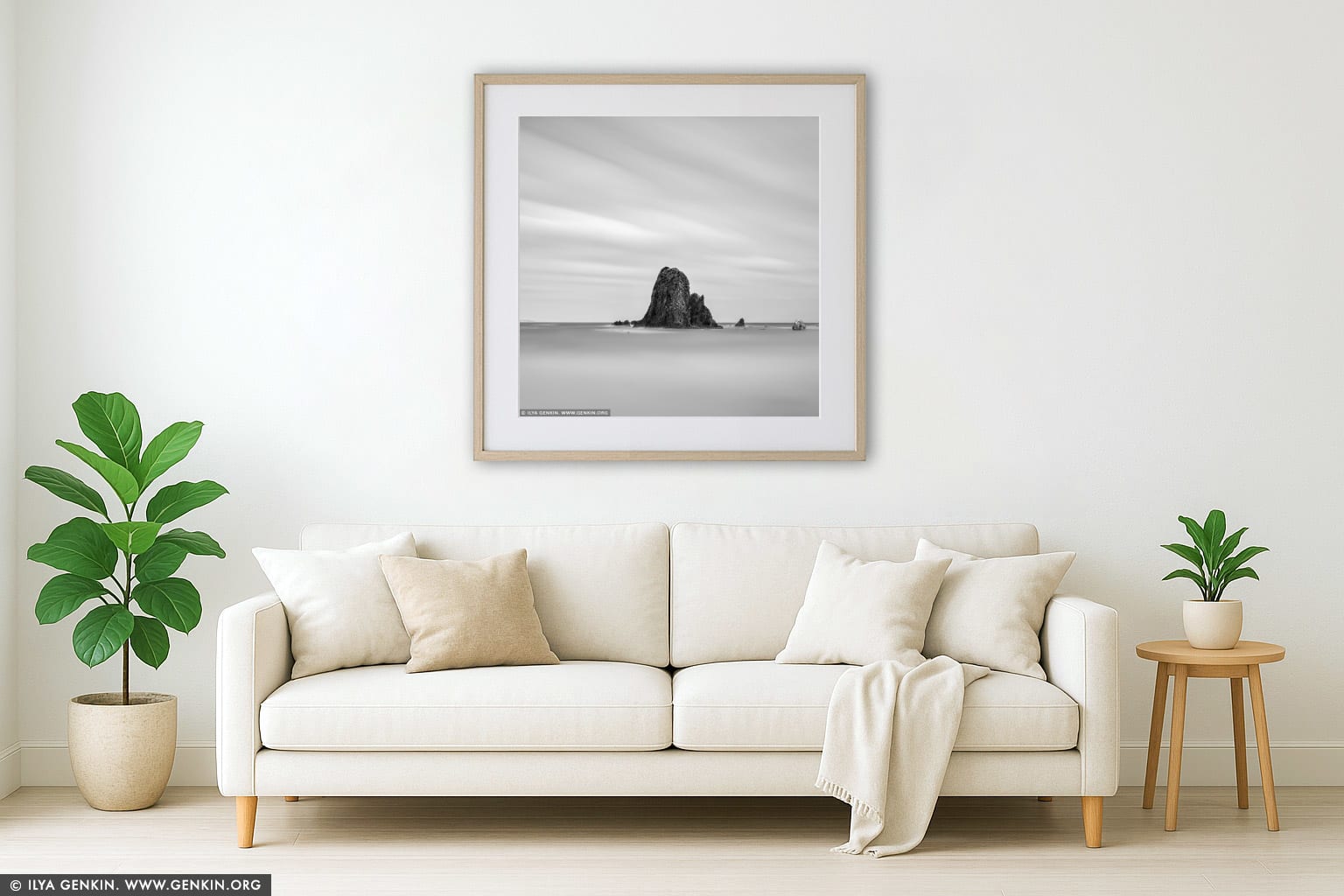 Glasshouse Rocks wall art in a contemporary living room interior