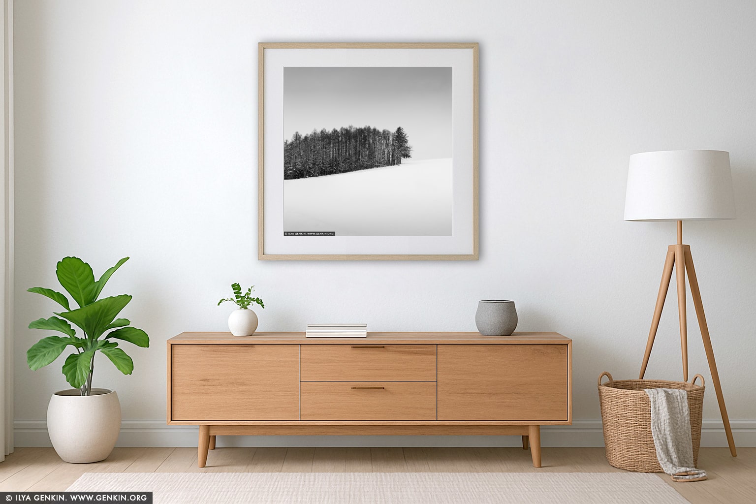 Forest Edge. Study 1 wall art in a luxury living room interior