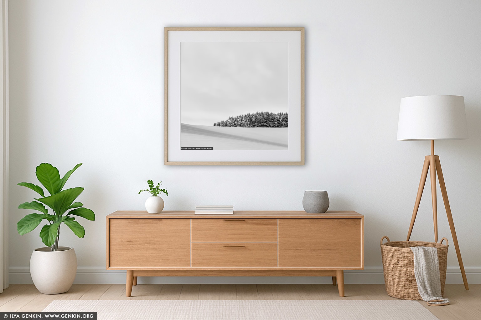 Forest Edge. Study 2 wall art in a contemporary living room interior