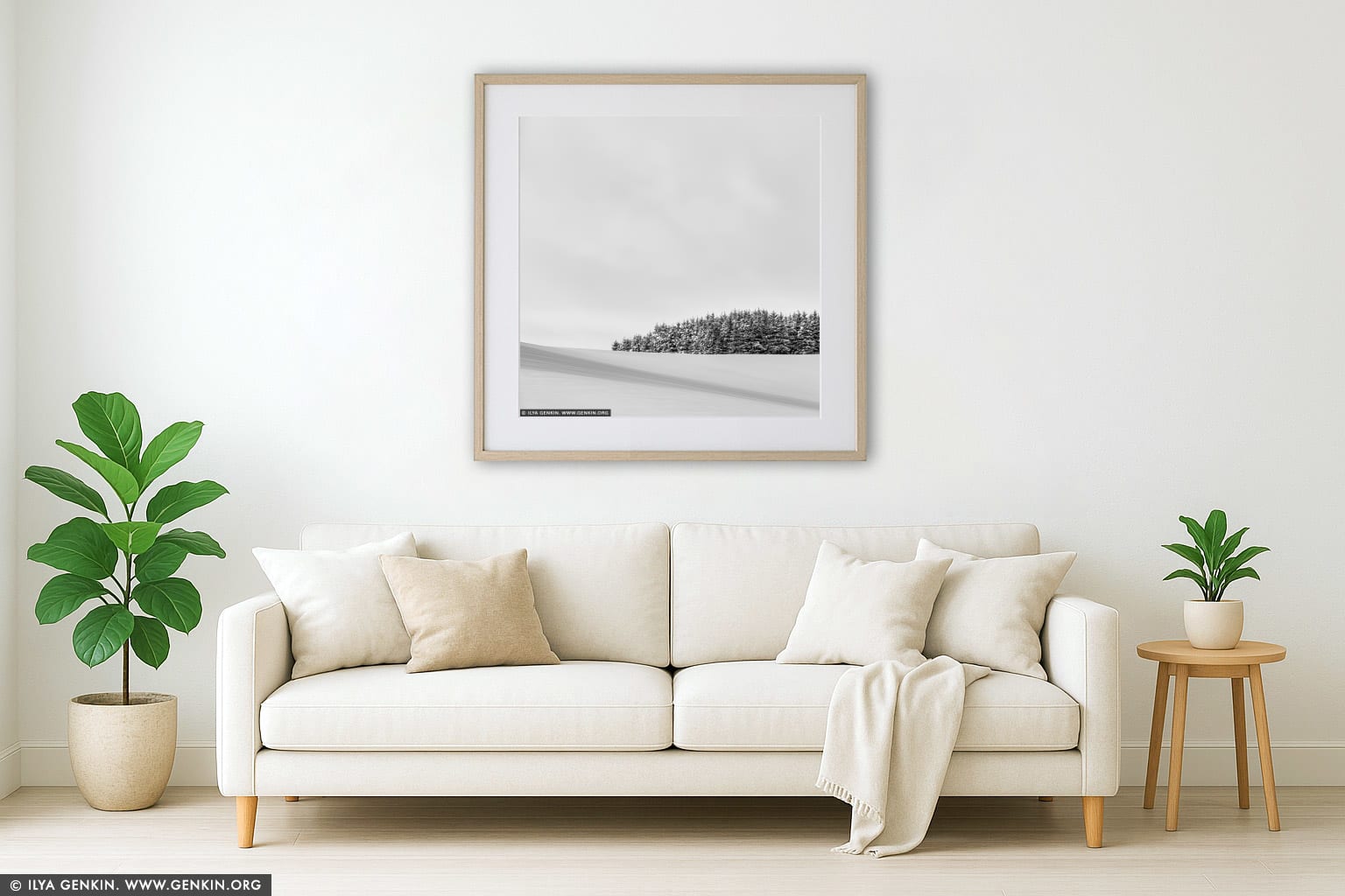 Forest Edge. Study 2 wall art in a luxury living room interior