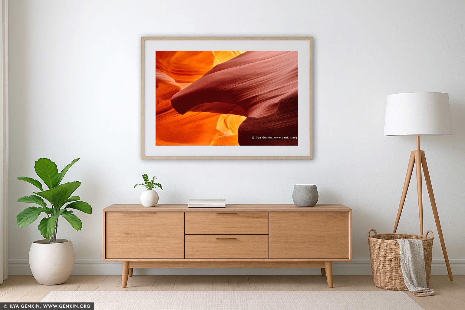 Head of the Eagle wall art in a modern living room interior