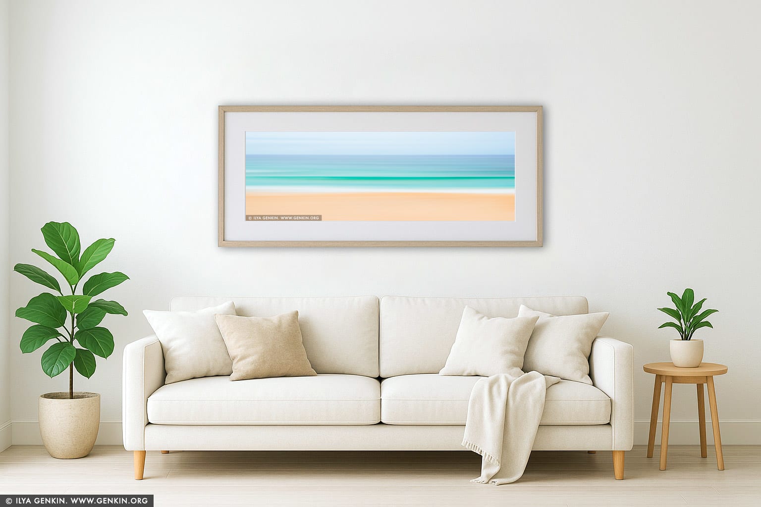 Flow and Motion #10, Bronte, Sunny wall art in a contemporary living room interior