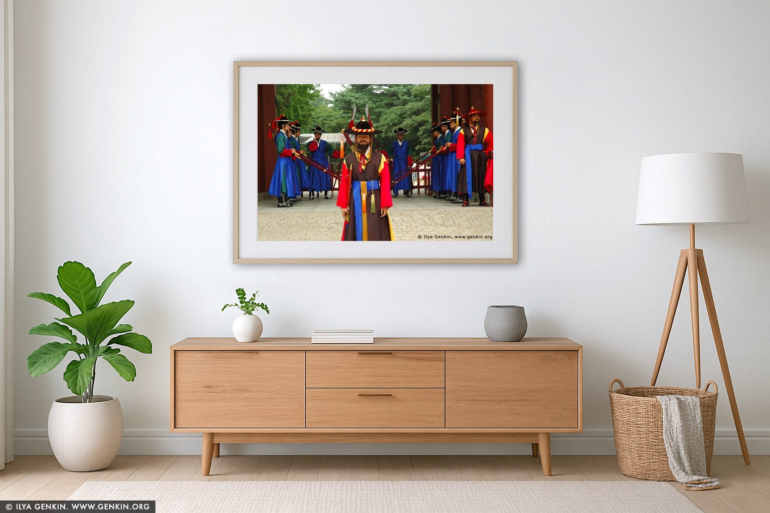 Captain of the Guard at Deoksugung Palace in Seoul, South Korea wall art in a luxury living room interior