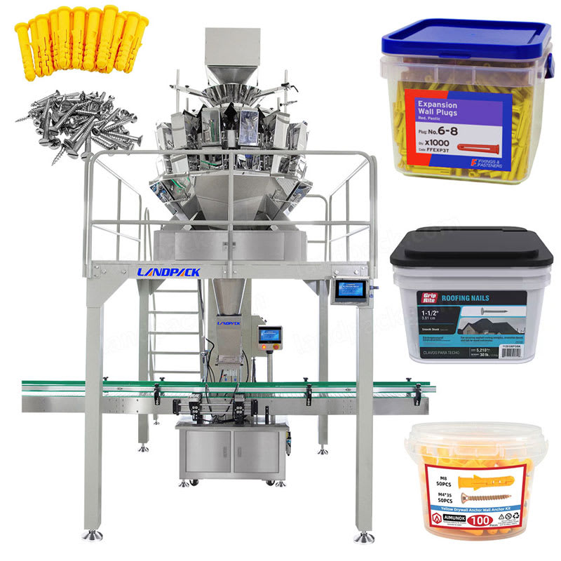 Automatic Plastic Parts Box Weighing Filling Packing Machine