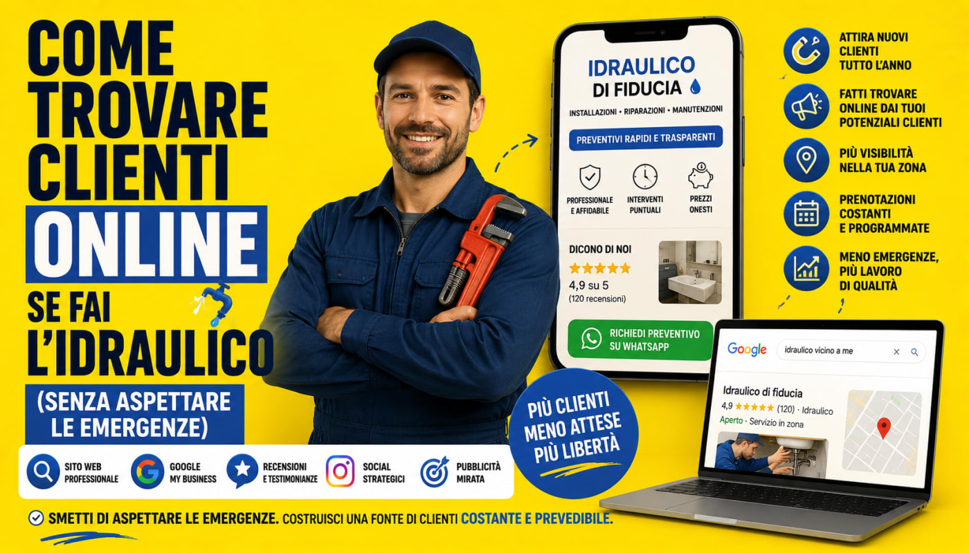Come trovare clienti online per un'impresa idraulica in Italia — guida pratica 2026
