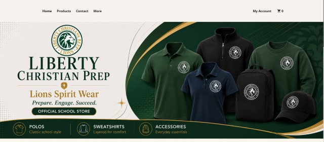 Liberty Christian Prep homepage preview