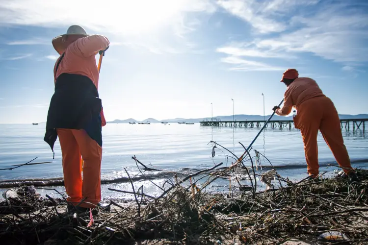 Mutirão Intensivo de Limpeza da Orla de São José para o Verão Mutirão Intensivo de Limpeza da Orla de São José para o Verão