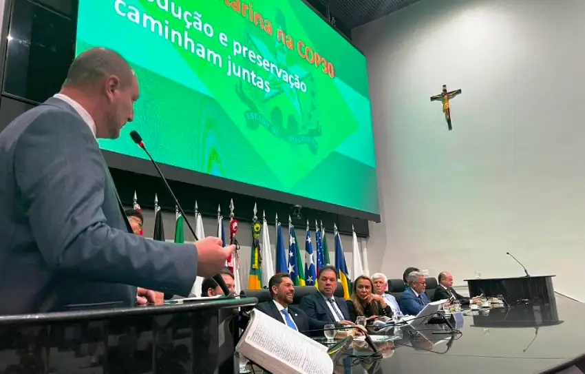Alesc propõe união dos parlamentos para a COP 30 Alesc propõe união dos parlamentos para a COP 30