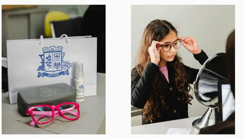 Programa entrega mais de 1.300 óculos a alunos em São José