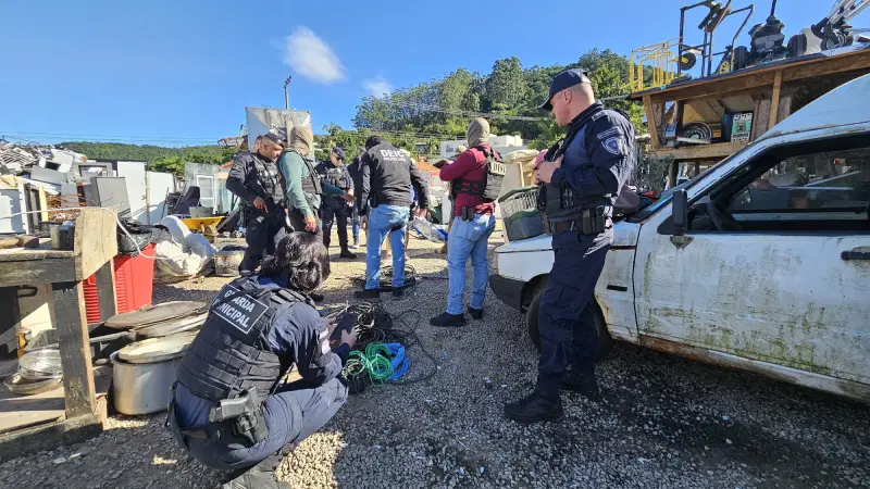 Fio desencapado: Ação conjunta combate furto de cabos e crimes ambientais em SC