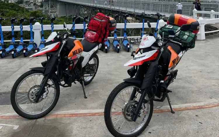 Motolâncias reforçam o atendimento de urgência em Florianópolis Motolâncias reforçam o atendimento de urgência em Florianópolis