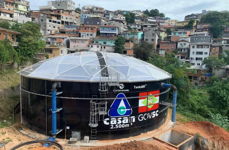 Reservatório reforça abastecimento em Florianópolis Reservatório reforça abastecimento em Florianópolis