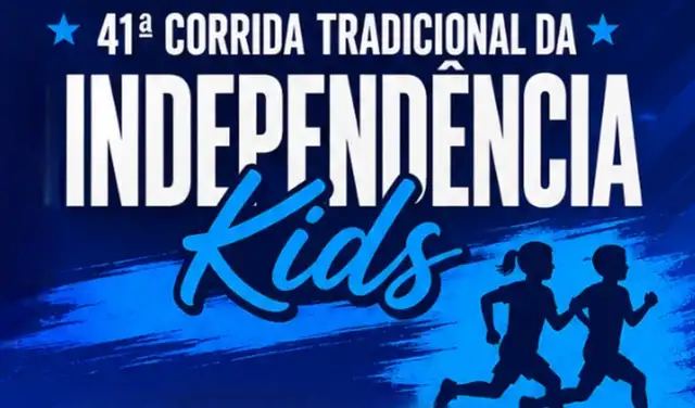 41ª Corrida Tradicional da Independência Kids acontece em Palhoça no dia 7 de setembro, reunindo crianças em diferentes categorias e distâncias. 41ª Corrida Tradicional da Independência Kids acontece em Palhoça no dia 7 de setembro, reunindo crianças em diferentes categorias e distâncias.
