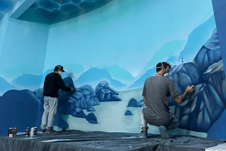 Escola do Mar recebe mural com gigantes da fauna marinha em revitalização de R$ 80 mil voltada à educação ambiental em São José. Escola do Mar recebe mural com gigantes da fauna marinha em revitalização de R$ 80 mil voltada à educação ambiental em São José.