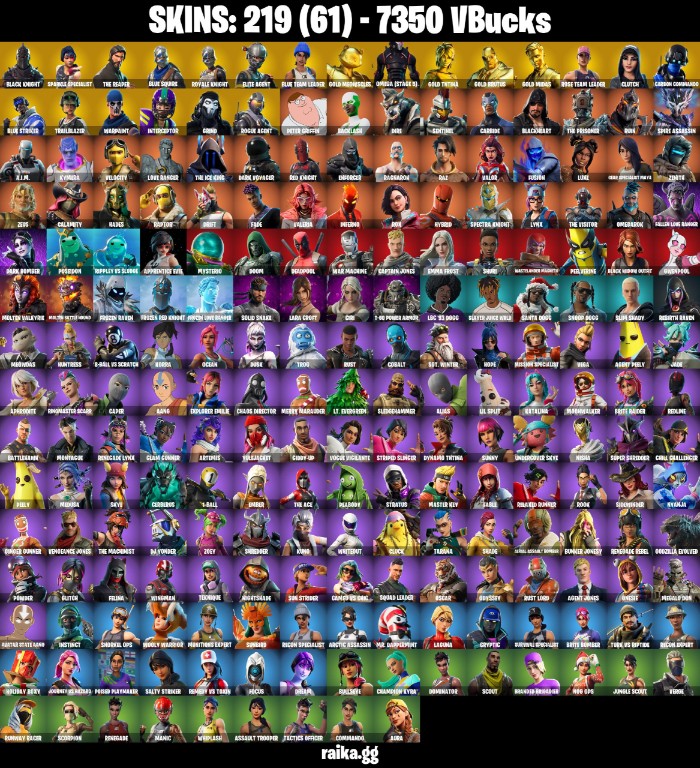 Fortnite Account ( PLAYSTATION / XBOX / PC / MOBILE / NINTENDO ) Black Knight, Sparkle Specialist, Floss, OG STW, Blue Squire, The Reaper (219 Skins)