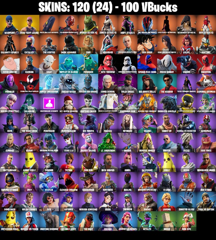 Fortnite Account ( PLAYSTATION / XBOX / PC / MOBILE / NINTENDO ) OG STW, Mako (120 Skins)