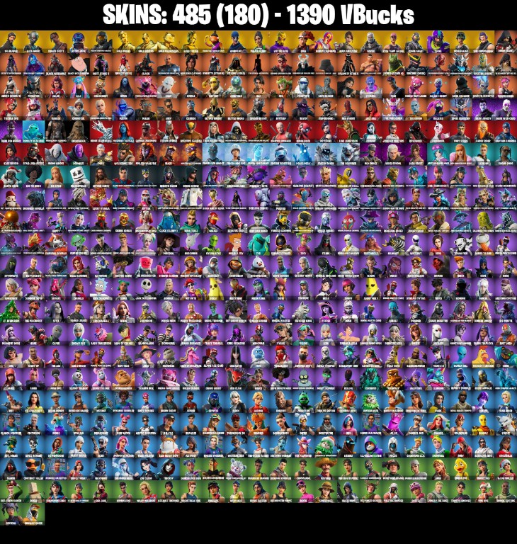 Fortnite Account ( PLAYSTATION / XBOX / PC / MOBILE / NINTENDO ) Travis Scott, Merry Mint Axe, The Reaper, OG STW (485 Skins)