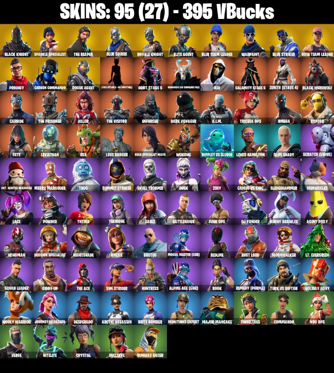 Fortnite Account ( PLAYSTATION / XBOX / PC / MOBILE / NINTENDO ) Black Knight, The Reaper, Mako (95 Skins)