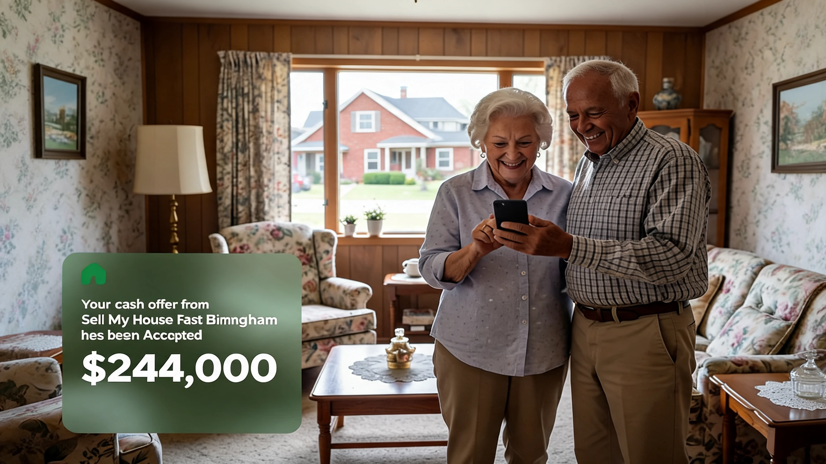 Birmingham Alabama homeowners reviewing an accepted cash offer on their house