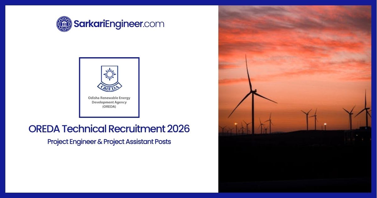 OREDA Technical Recruitment 2026: 25 Vacancies, Salary ₹45,000 | Apply Offline