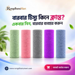 মাইক্রোফাইবার কিচেন টাওয়েল রোল (Reusable Microfiber Cleaning Towel Roll)