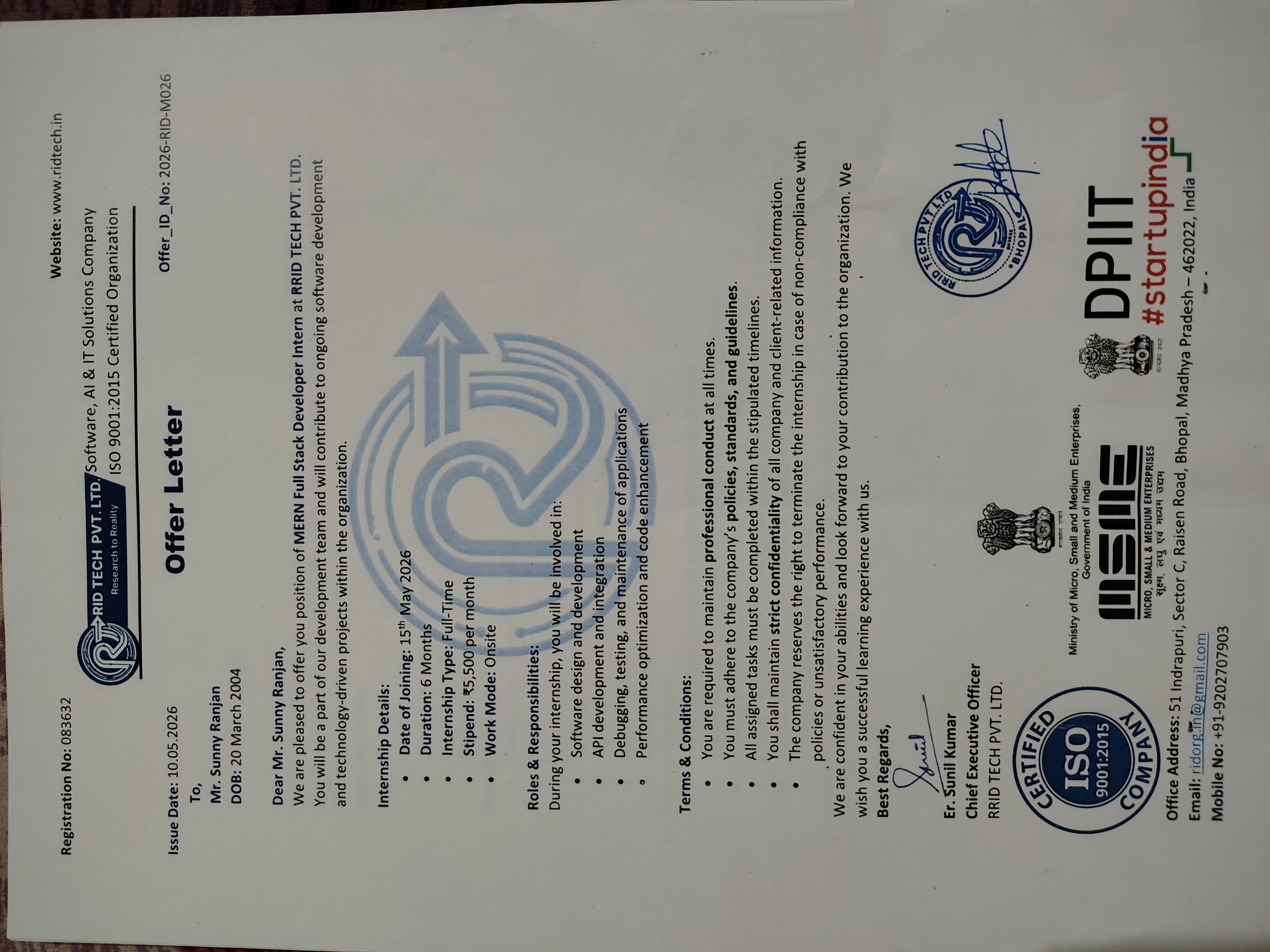 Offer Letter