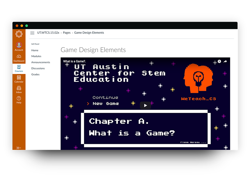 Games and Mobile Module in Canvas