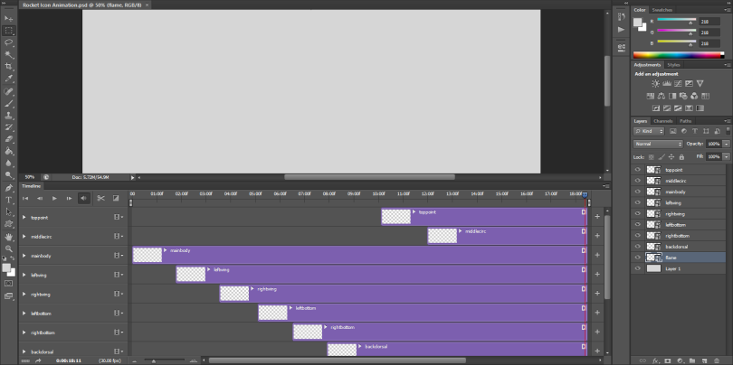Animating in Photoshop