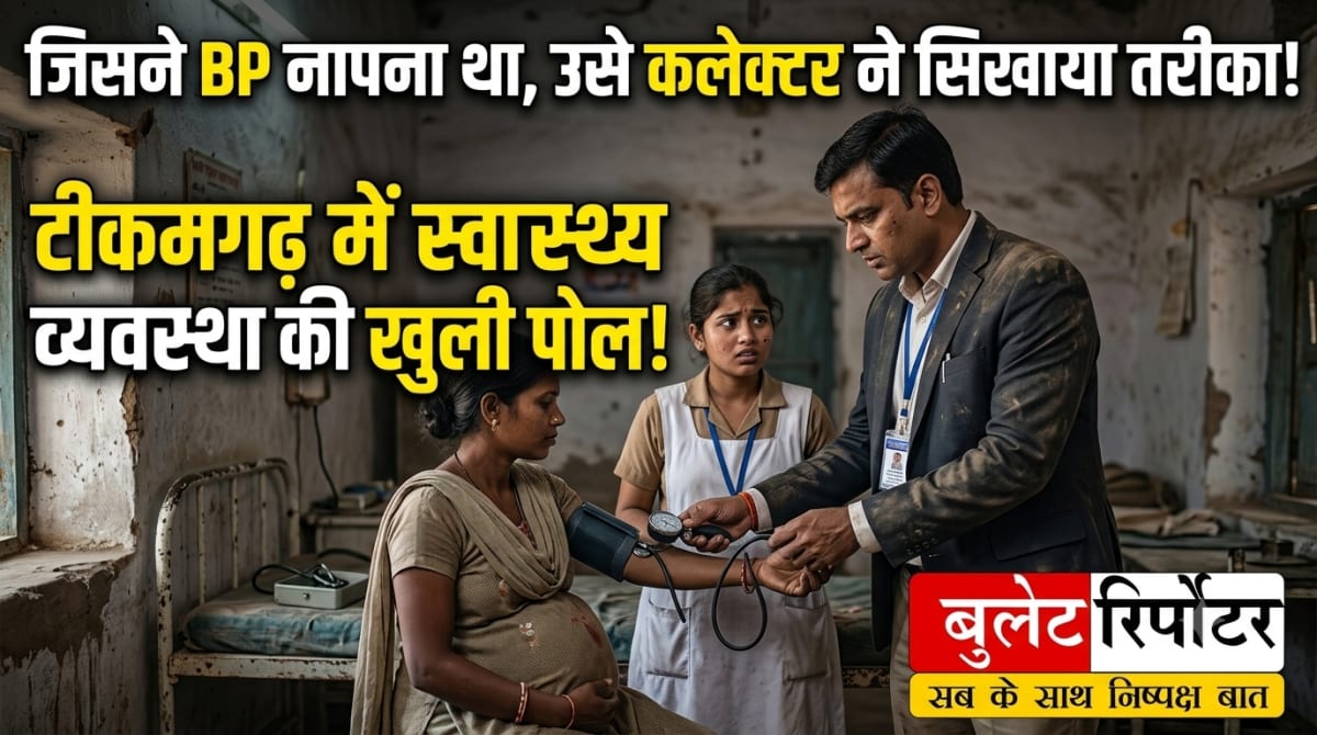 जिसे गर्भवती का BP नापना था, उसे कलेक्टर ने सिखाया तरीका! टीकमगढ़ में स्वास्थ्य व्यवस्था की खुली पोल