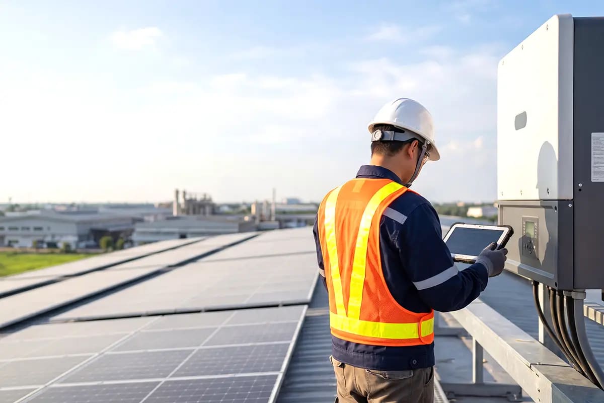 Prüfung von Solarmodulen