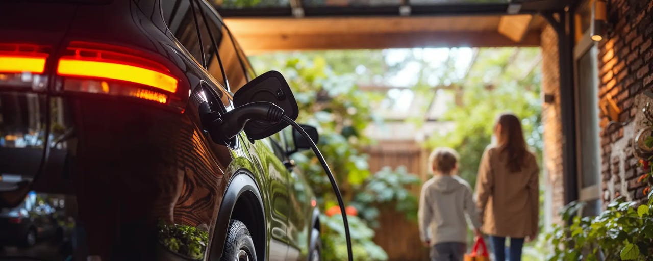 E-Auto lädt an einer privaten Wallbox