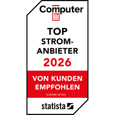 Auszeichnung Computer Bild Top Stromversorger 2026.