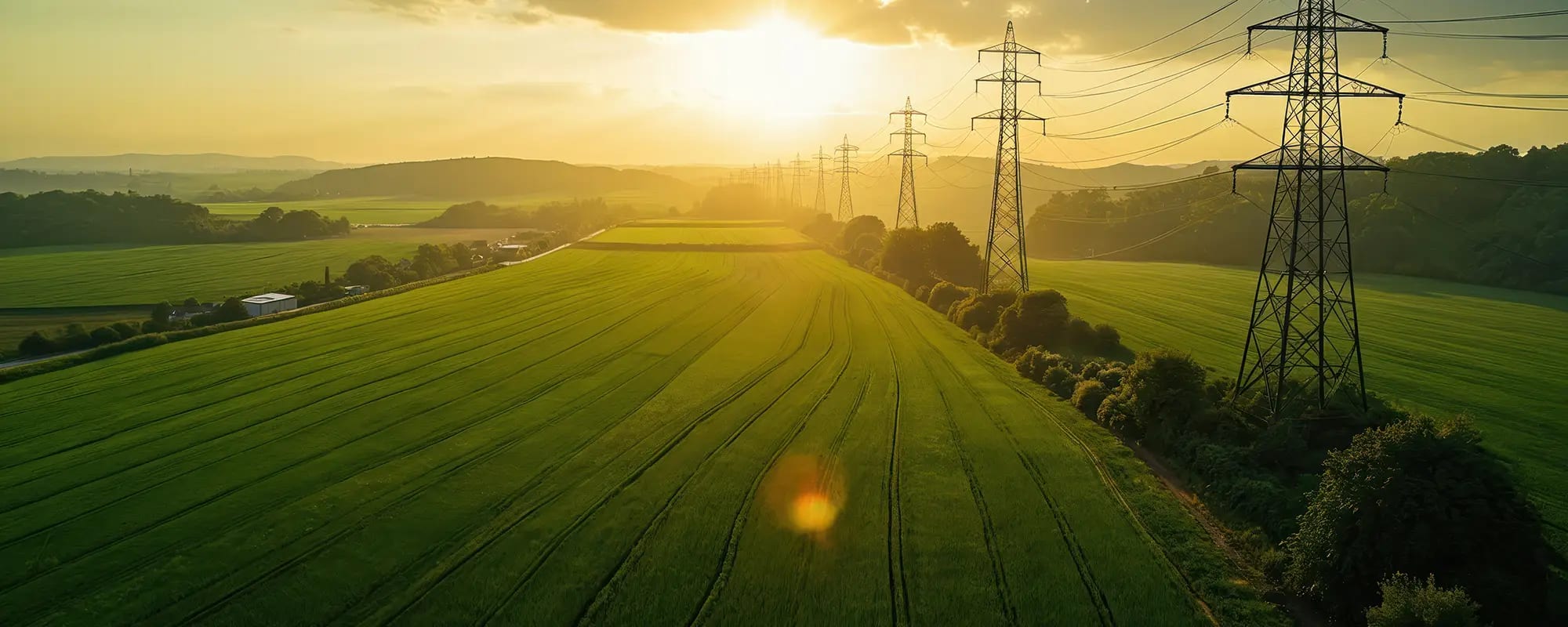 Strommasten in der Natur
