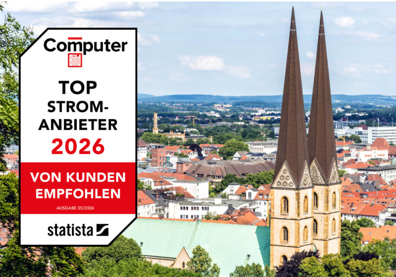 Ausblick über die Stadt Bielefeld.