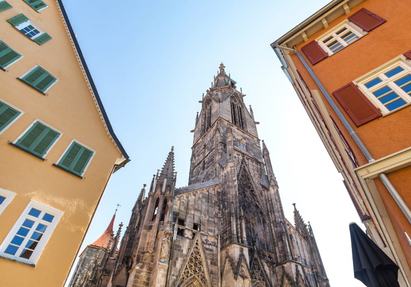 Die Marienkirche in der Altstadt von Reutlingen.