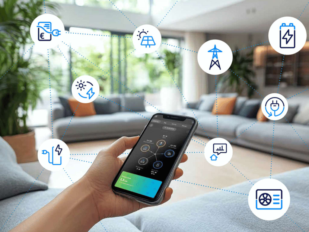Eneriemanagemensystem mit Steuerung per App.