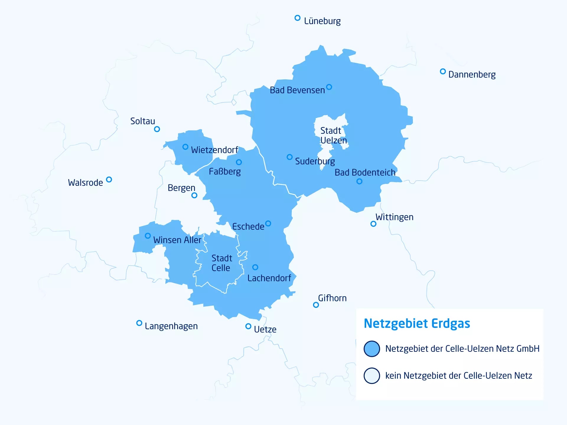 Celle-Uelzen Netz Netzgebiet Erdgas Karte
