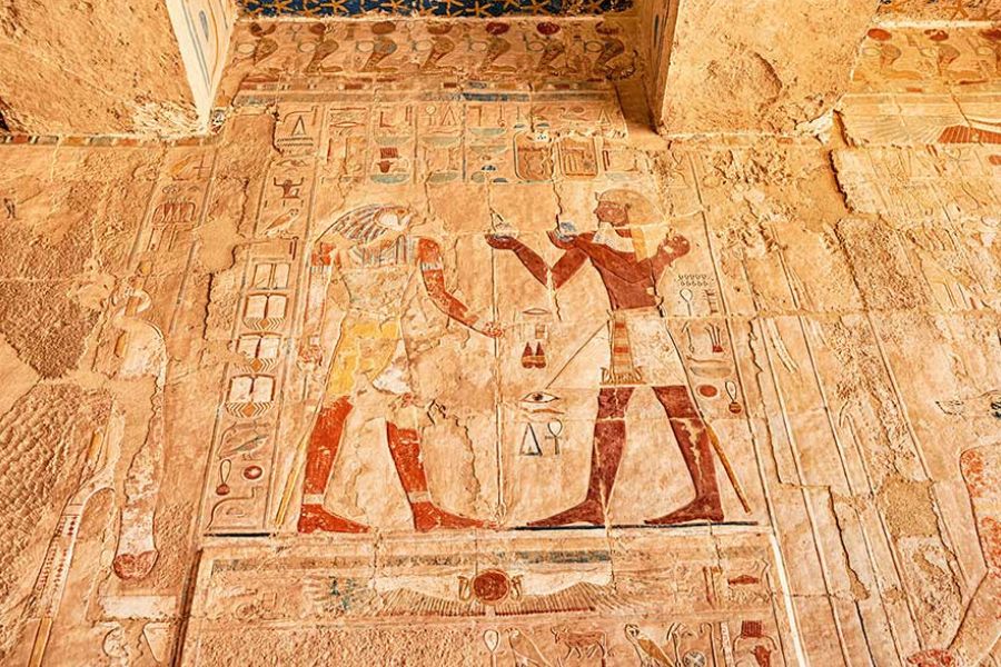Ancient Egyptian tomb painting, Luxor