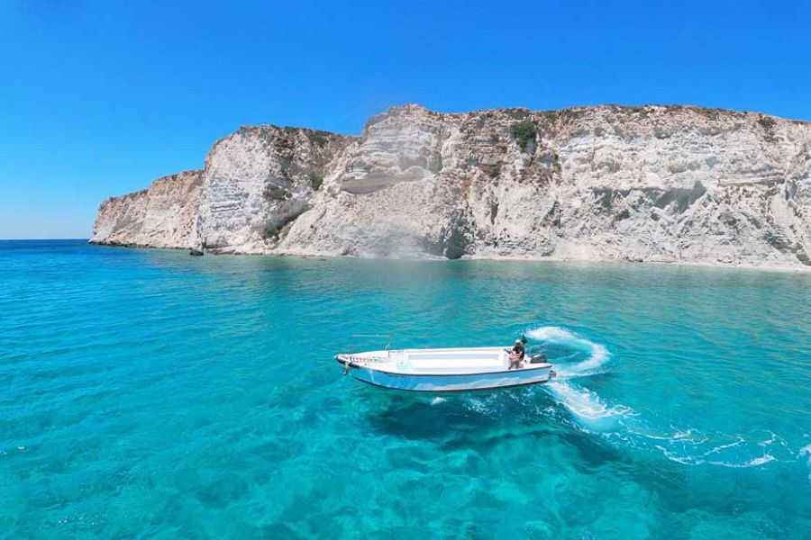 Turquoise water and coastline of Crete