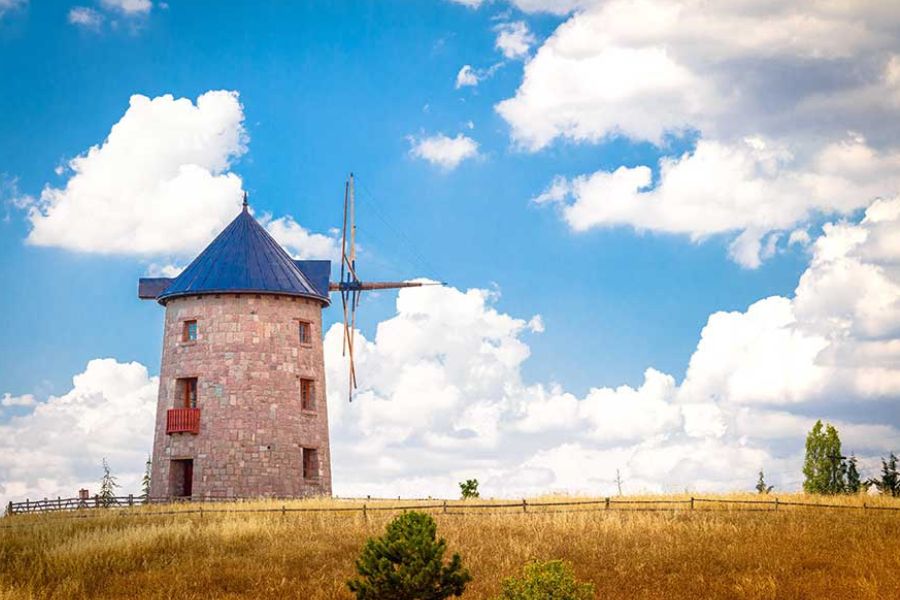 A windmill in the countryside near Ankara
